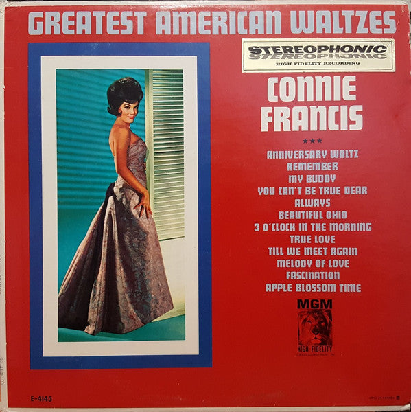 Connie Francis ‎/ Greatest American Waltzes - LP Used