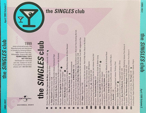 Various / The Singles Club (April 1999) (Vol. 2) - CD Used (discogs)