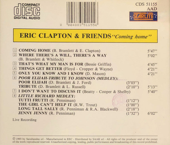 Eric Clapton & Friends / Coming Home - CD (Used)