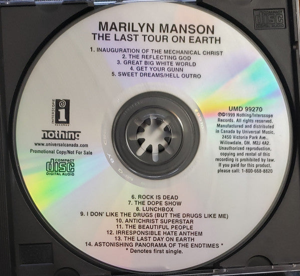 Marilyn Manson / The Last Tour On Earth - CD Used (DISCOGS)