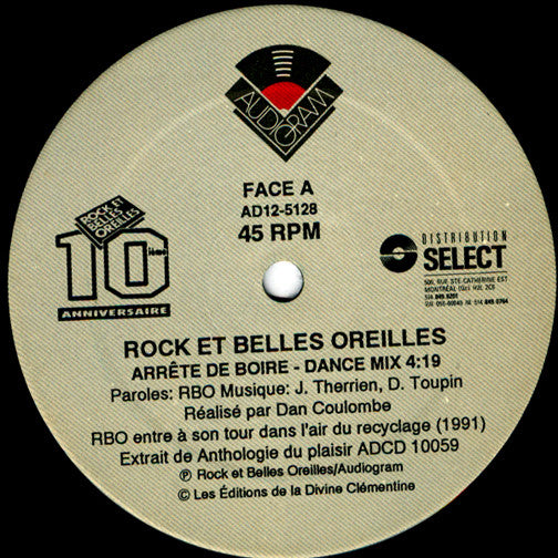 Rock Et Belles Oreilles / Arrête De Boire - LP Used 12&