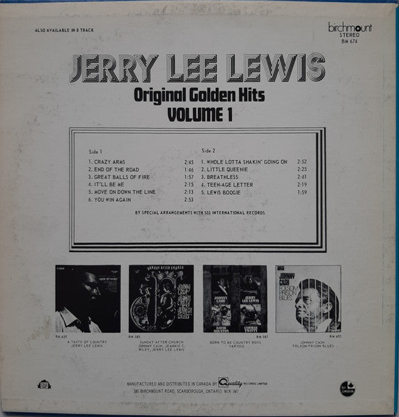 Jerry Lee Lewis / Original Golden Hits - Volume 1 - LP USED