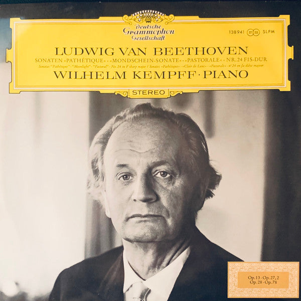 Ludwig Beethoven, Wilhelm Kempff / Klaviersonaten »Pathétique« ⠂»Mondscheinsonate« ⠂»Pastorale« ⠂Nr. 24 Fis-Dur - LP Used