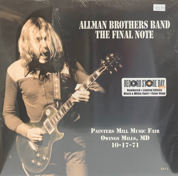 Allman Brothers Band / The Final Note (Painters Mill Music Fair Owings Mills, MD 10-17-71) - 2LP BLACK WHITE SWIRL