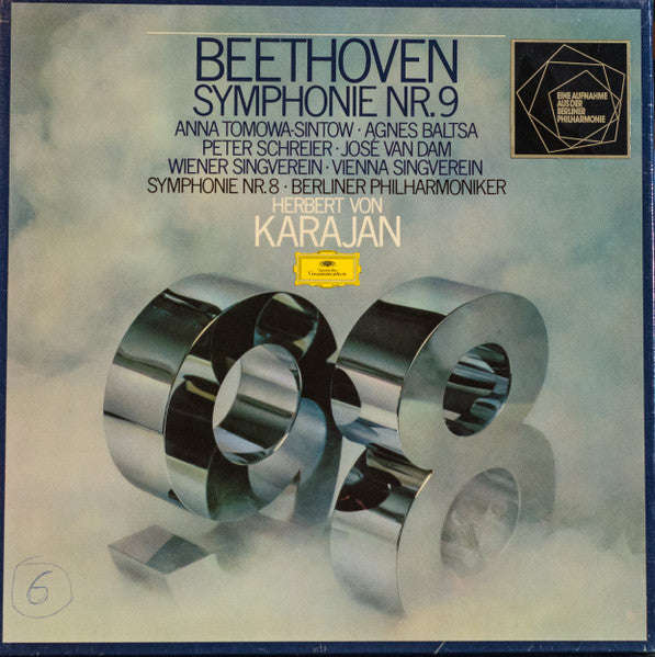 Ludwig van Beethoven - Herbert von Karajan, Berliner Philharmoniker / Symphony Nr. 9 - Symphony Nr. 8 - 2LP Used BOX