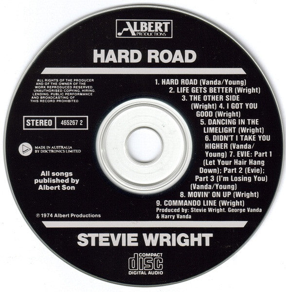 Stevie Wright ‎/ Hard Road - CD Used (Discogs)