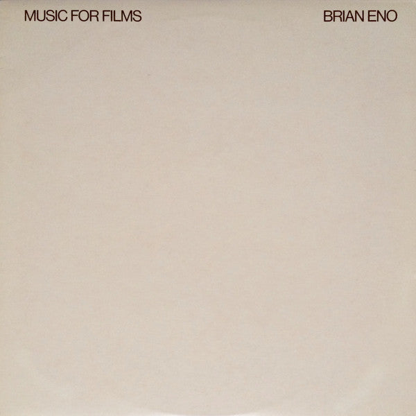 Brian Eno / Music For Films - LP Used