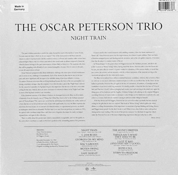 The Oscar Peterson Trio /  Night Train - LP BLUE