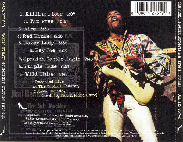 The Jimi Hendrix Experience / Live In Ottawa - CD (Used)