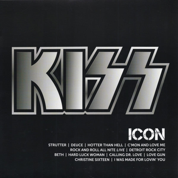 Kiss / Icon - LP SILVER & BLACK SPLATTER