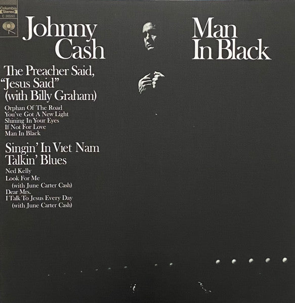 Johnny Cash / Man In Black - LP CLEAR