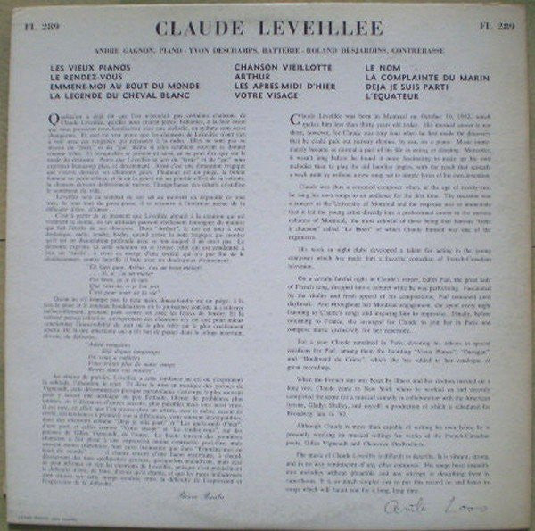 Claude Léveillée / Claude Léveillée - LP USED