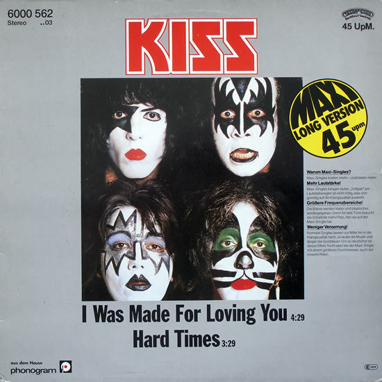 Kiss / I Was Made For Loving You - LP Used 12&