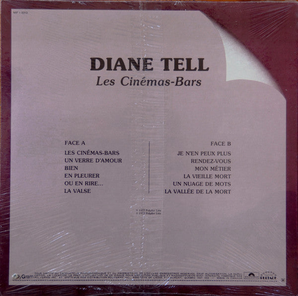 Diane Tell / Les Cinémas-Bars - LP USED