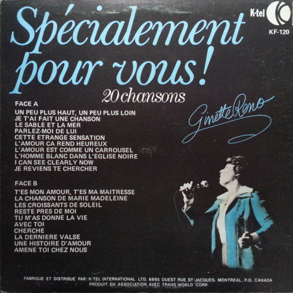 Ginette Reno / Spécialement Pour Vous - LP USED