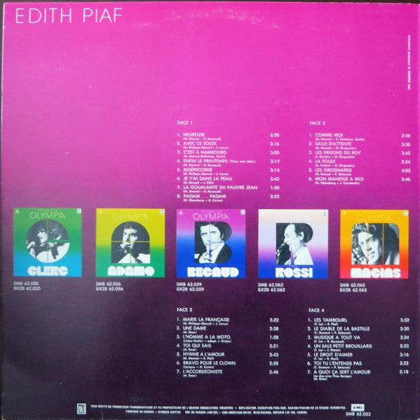 Edith Piaf / Rétrospective Olympia: Edith Piaf - LP USED