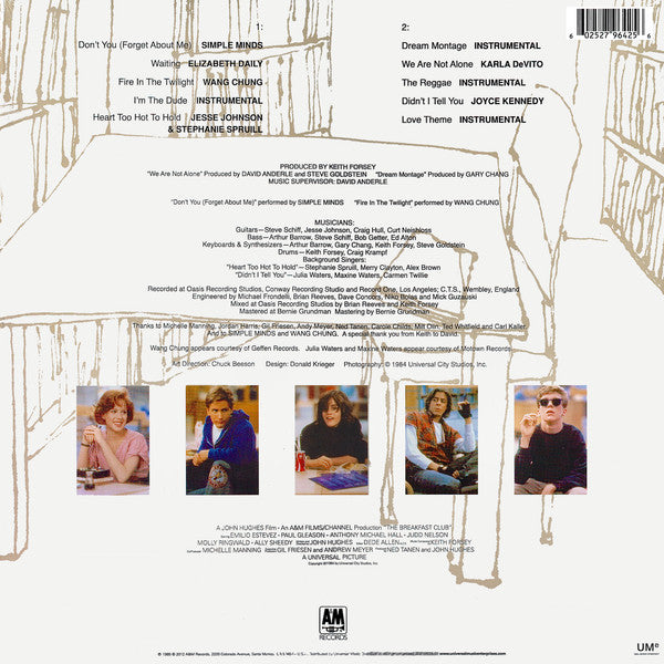 Soundtrack / The Breakfast Club - LP WHITE