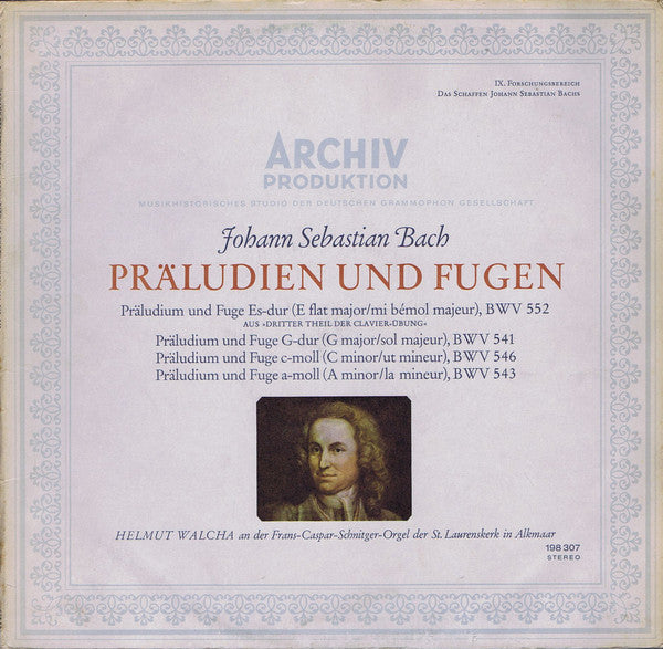 Johann Sebastian Bach, Helmut Walcha / Präludien Und Fugen - LP Used