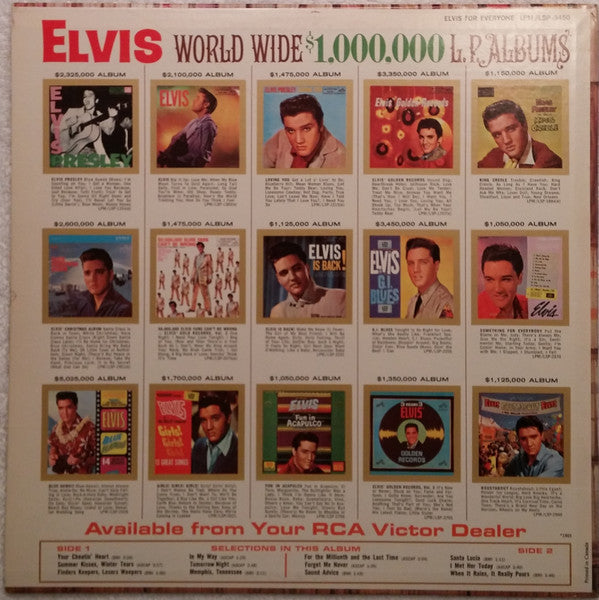 Elvis Presley / Elvis For Everyone! - LP USED