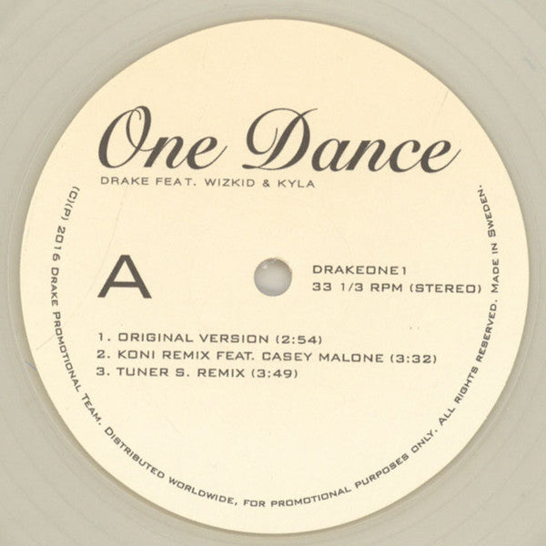 Drake Feat. WizKid, Kyla / One Dance - LP Used 12&