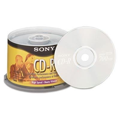 Sony - Cd-R Discs 700Mb/80Min 48X Spindle Silver (50/Pack)