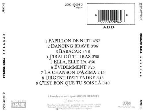 France Gall / Babacar - CD (Used)