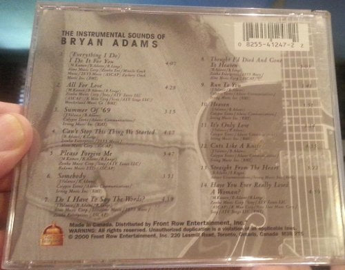 The Instrumental Sounds Of Bryan Adams