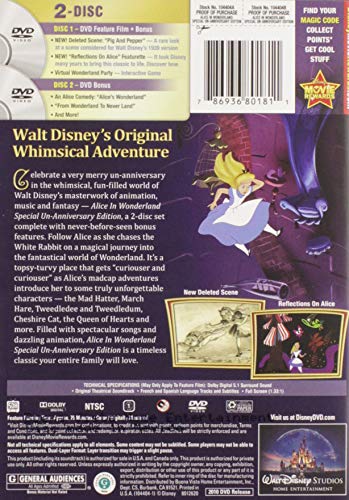 Alice in Wonderland (Two-Disc Special Un-Anniversary Edition) - DVD (Used)