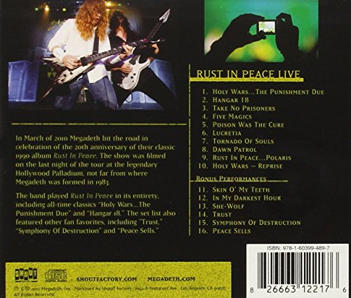 Megadeth / Rust In Peace: Live 2010 - CD