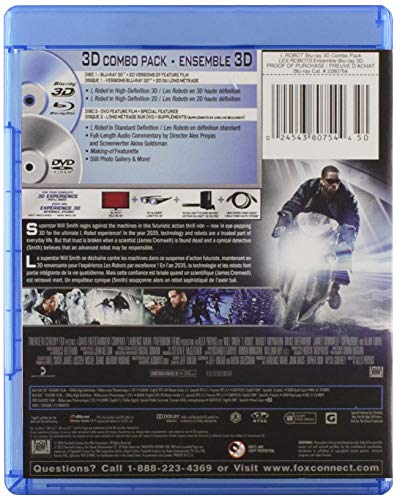 I, Robot - 3D Blu-Ray/Blu-Ray/DVD