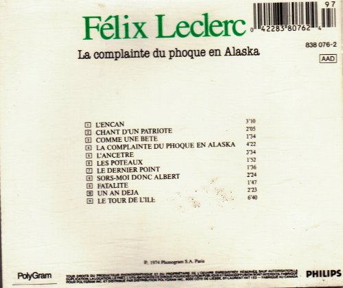 Felix Leclerc / La Complainte Du Phoque En Alaska Vol 5 - CD (Used)