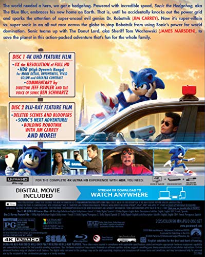 Sonic the Hedgehog - 4K/Blu-Ray