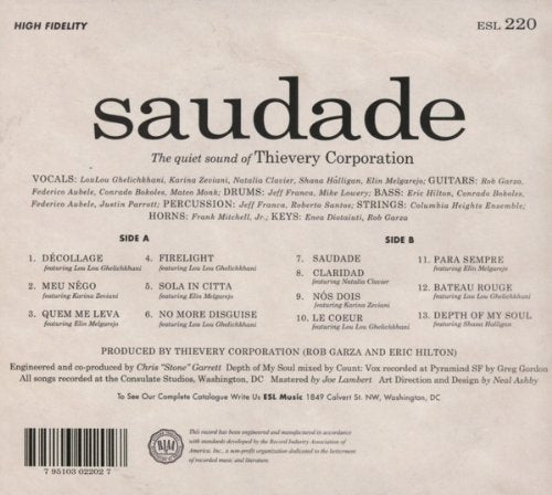 Thievery Corporation / Saudade - CD