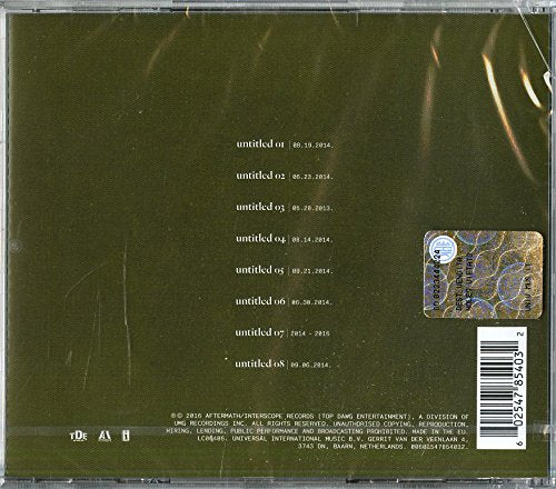 Kendrick Lamar / untitled unmastered. - CD