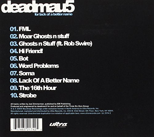 Deadmau5 / For Lack Of A Better Name - CD (Used)