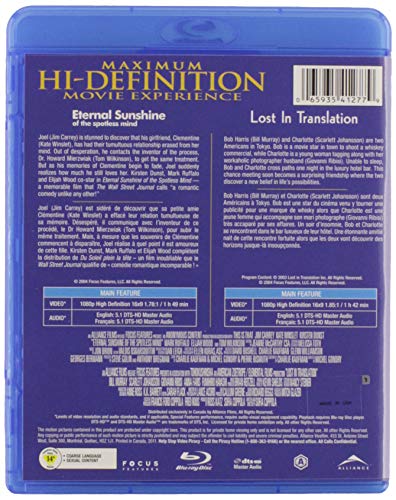 Eternal Sunshine of the Spotless Mind / Lost in Translation (Double Feature) [Blu-ray]