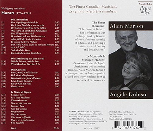 Angèle Dubeau / Mozart: Opera for Two - Late 18th Century Transcriptions - CD (Used)