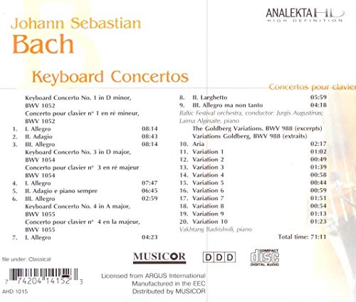 JS Bach: Keyboard Concertos