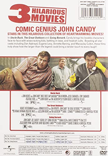 John Candy Comedy Favorites Collection (Uncle Buck + The Great Outdoors + Going Berserk) - DVD