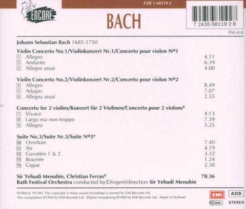 Violin Concertos / Orchestral Suite 3