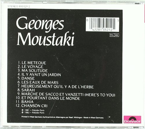 Georges Moustaki / Le Meteque And Another Success - CD (Used)