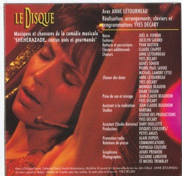 Anne Létourneau / Sheherazad - CD (Used)