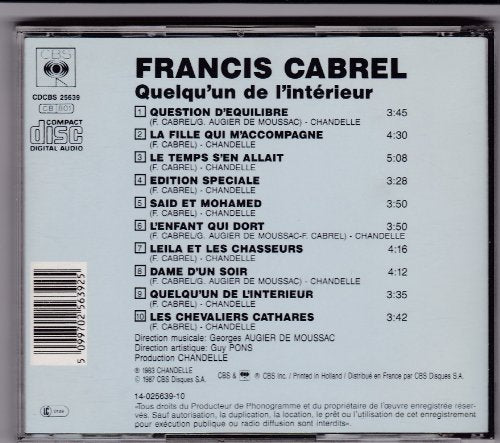 Francis Cabrel / Someone From Within - CD (Used)