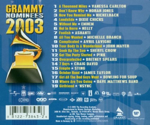 Various / 2003 Grammy Nominee Record - CD (Used)