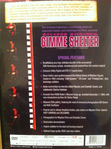 The Rolling Stones: Gimme Shelter (The Criterion Collection) (Import Dvd) [1970]