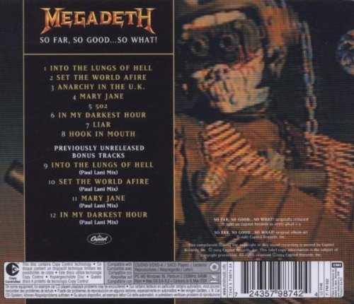 Megadeth / So Far, So Good...So What! - CD