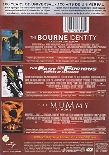 Action Adventure Spotlight Collection (The Bourne Identity / The Fast and the Furious / The Mummy) (Universal&