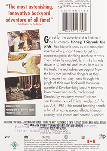 Honey, I Shrunk The Kids - DVD (Used)