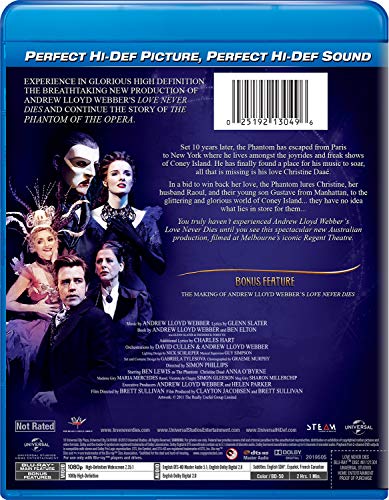 Andrew Lloyd Webber / Love Never Dies - Blu-Ray