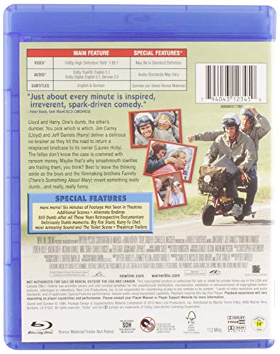 Dumb and Dumber: Unrated - Blu-Ray (Used)